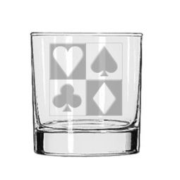 Poker Rocks Glass